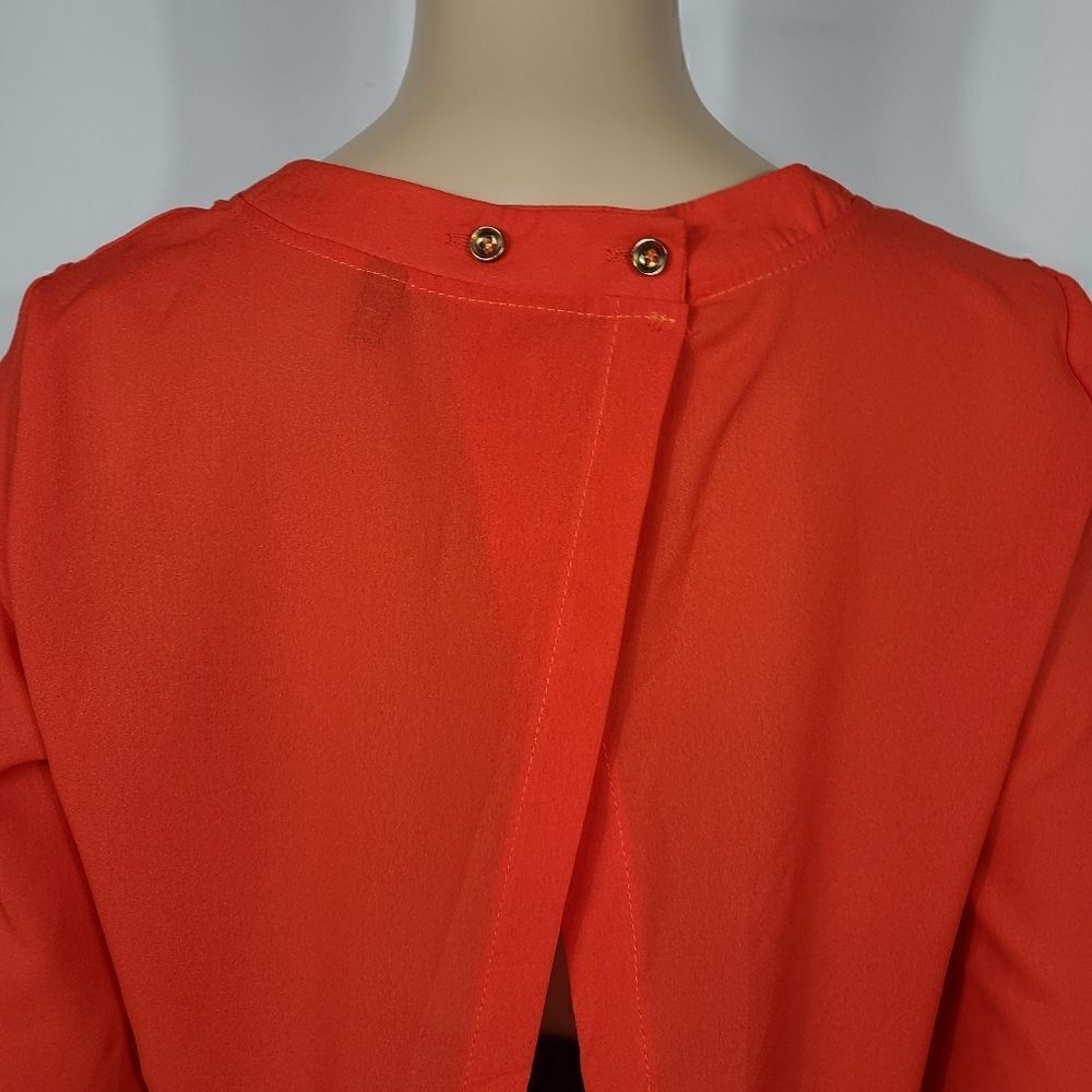 Elfin Orange Back Slit Top - Picture 8 of 9